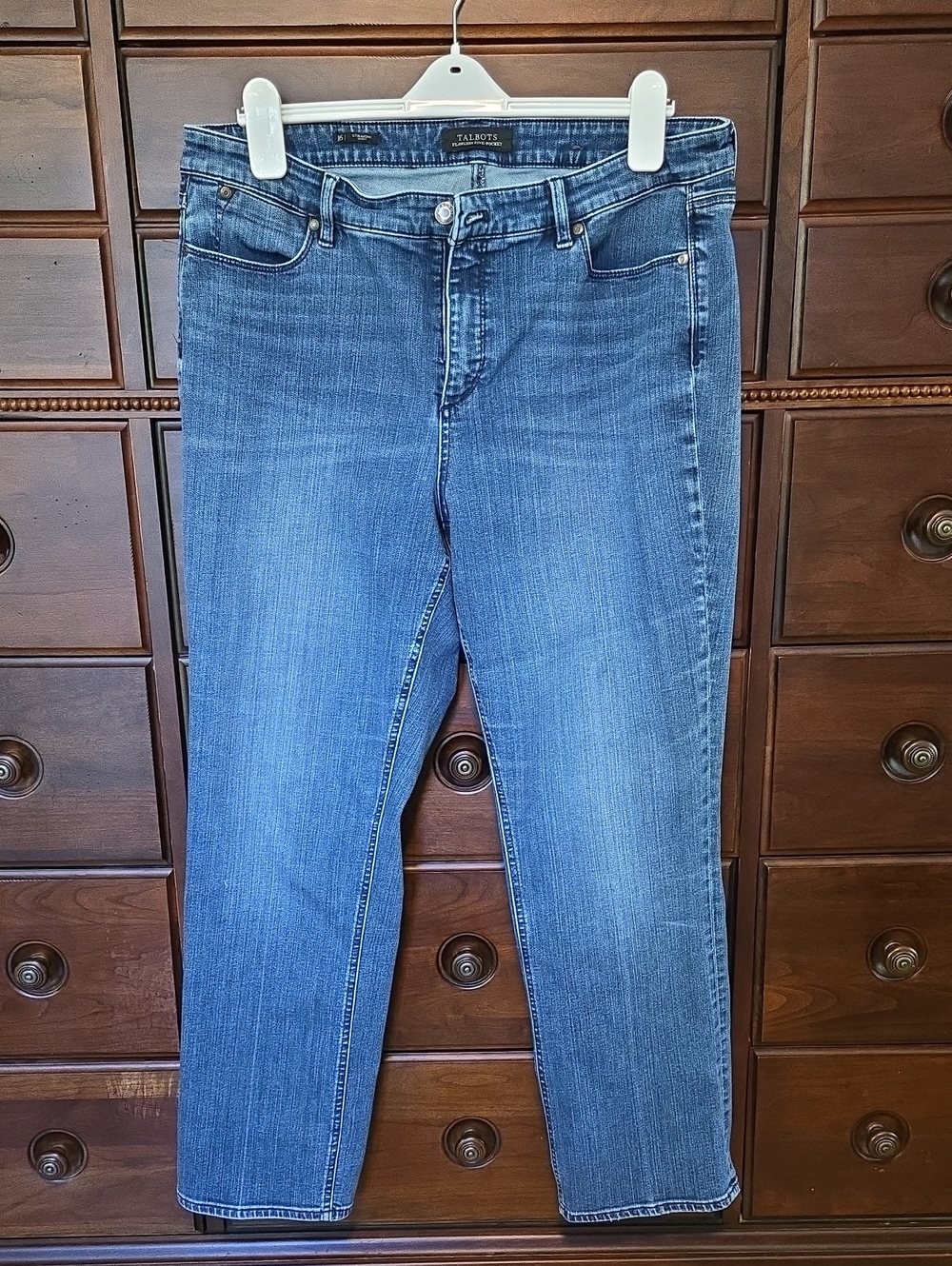 Talbots Curvy Straight-Leg Jeans in Blue Size 16. Like new!